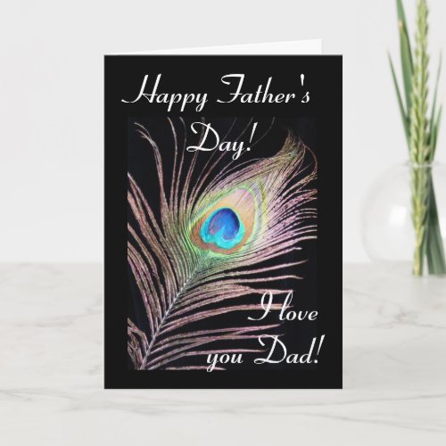 Peacock Fathers day Card