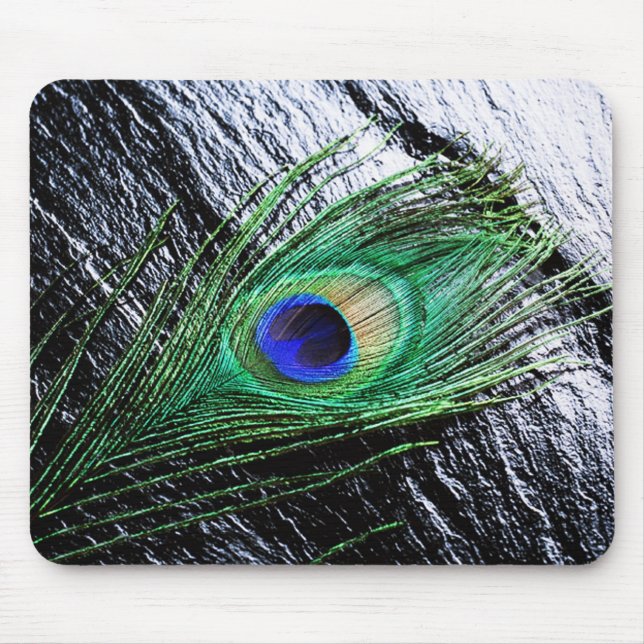 Peacock Feather 1 Mousepads (Front)