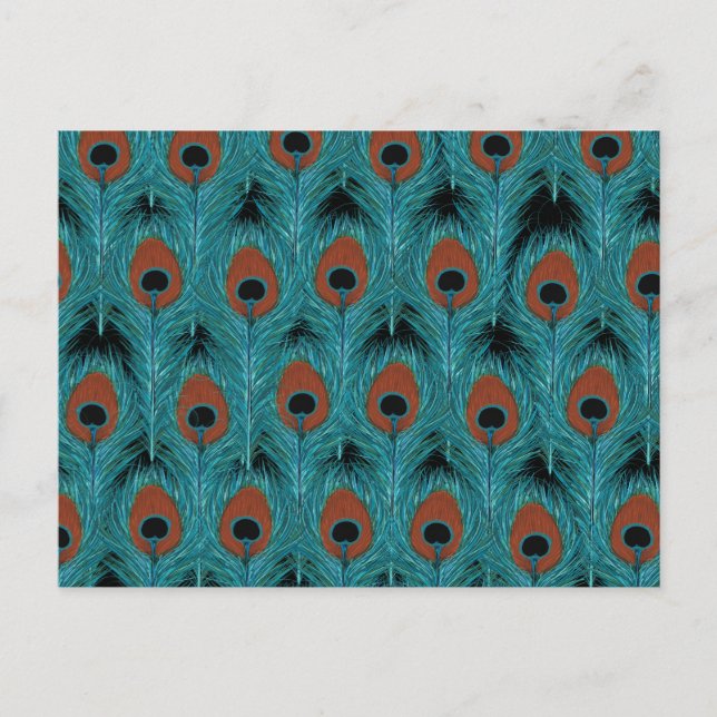 Peacock Feather Art Peacocks Feathers Artwork      Postcard (Front)