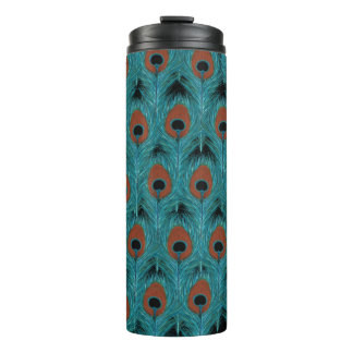 Peacock Feather Art Peacocks Feathers Artwork Thermal Tumbler
