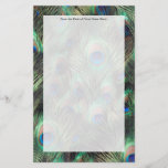 Peacock Feather Background Stationery