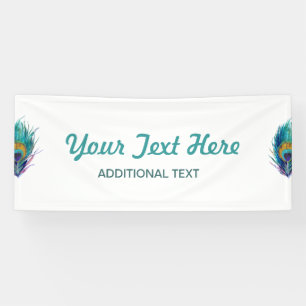 Peacock feather banner