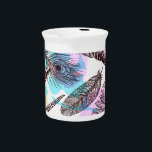Peacock Feather Beverage Pitcher<br><div class="desc">Peacock Feather</div>
