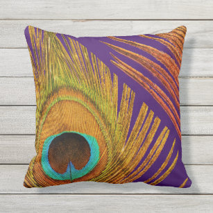 Teal Gold Outdoor Pillows Cushions Zazzle