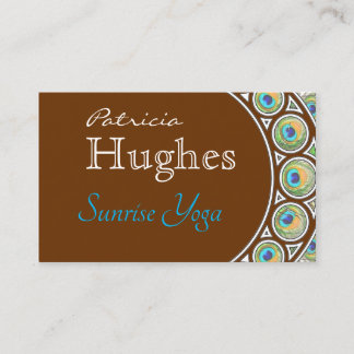 Peacock Feather Border Business Card