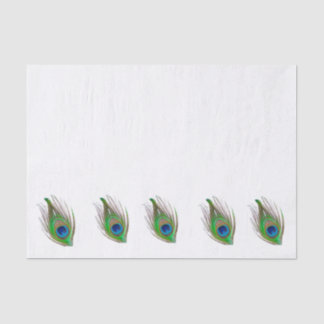 Peacock feather bordered tissue paper