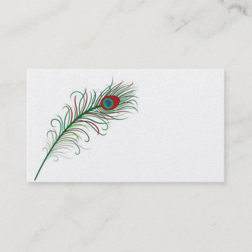 Peacock Feather Business Card