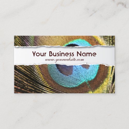 Peacock Feather business card