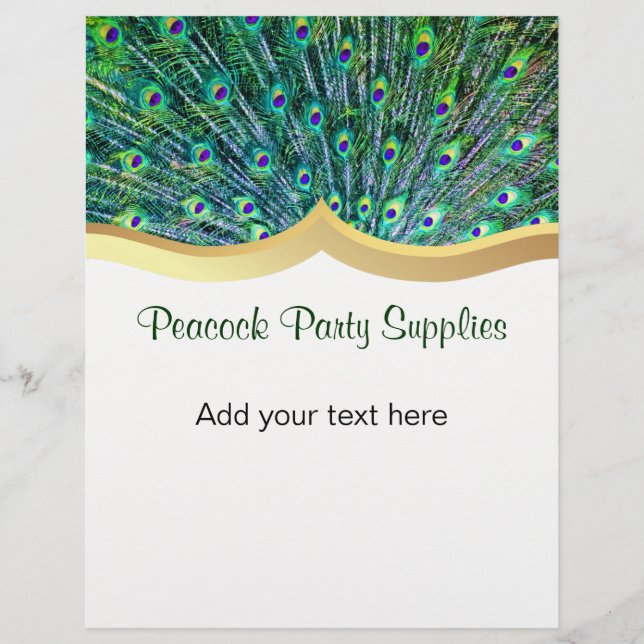 Peacock Feather Business Flyer (Front)