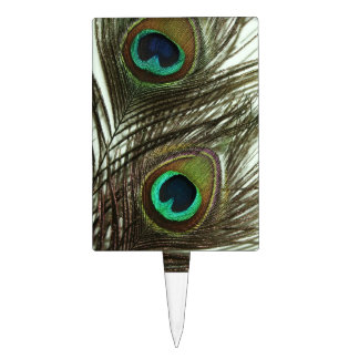 Peacock Feather Cake Topper