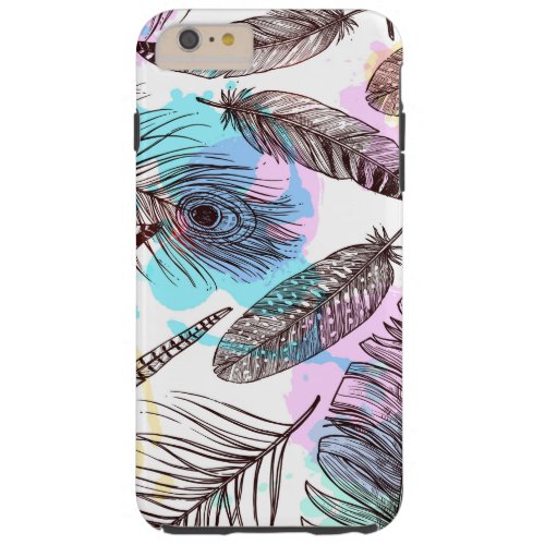 Peacock Feather Tough iPhone 6 Plus Case