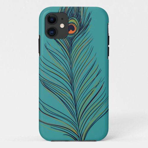 Peacock Feather iPhone 11 Case