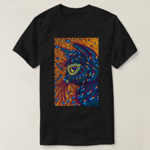 Peacock Feather Cat, Louis Wain T-Shirt