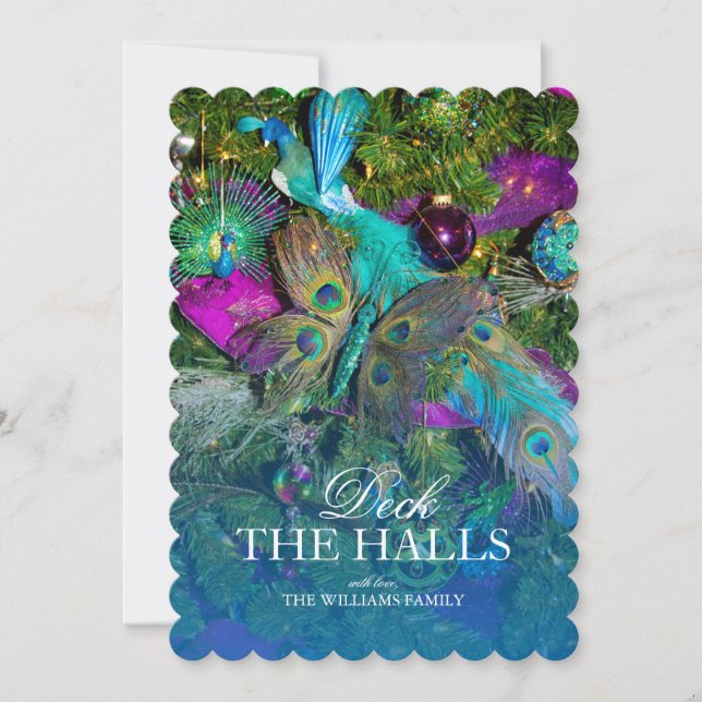 Peacock Feather Christmas Decorations (Front)