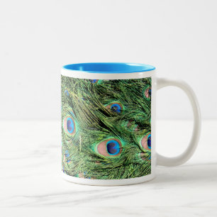 Peacock Feather Coffee or Tea Cup Beverage Mug