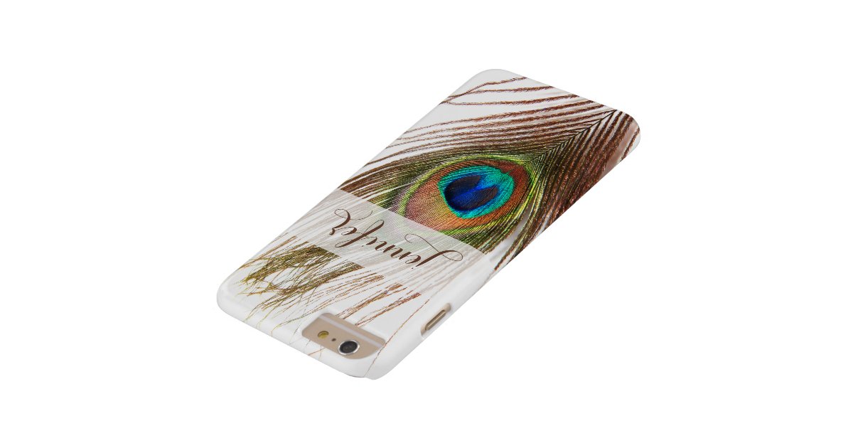 Peacock Feather Custom iPhone 6 Plus Case | Zazzle
