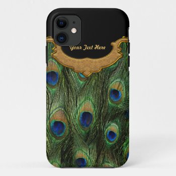 Peacock Feather - Customize Iphone 11 Case by iPadGear at Zazzle