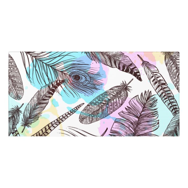 Peacock Feather Door Sign (Classic Front)