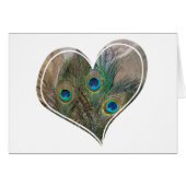 Peacock Feather Double Heart (Front Horizontal)