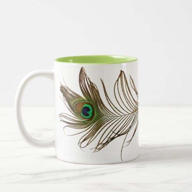 Peacock Feather Double - Mug (Left)