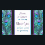 Peacock Feather Drama - Thank You Seal - Customize<br><div class="desc">Text is ready for you to customize with your name and address. Other matching products available in my store.</div>