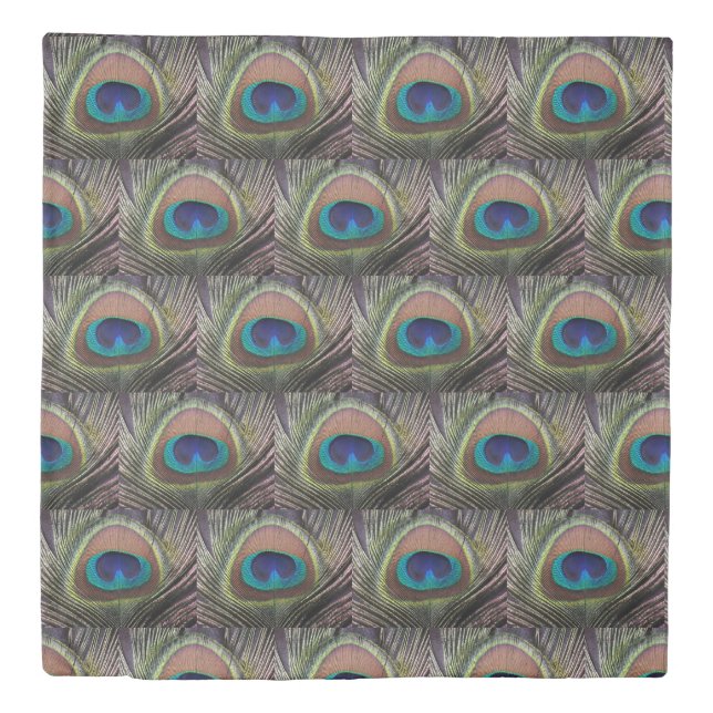 Peacock Feather Duvet Cover (Front)