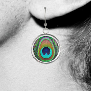 Peacock Feather Earrings