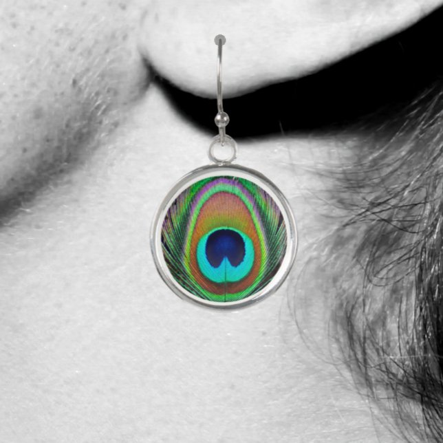 Peacock Feather Earrings (Creator Uploaded)