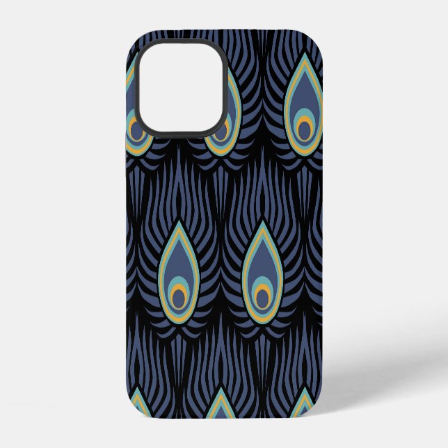 Peacock Feather: Elegant Pattern. Iphone Case (Back)
