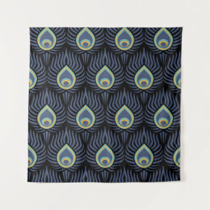 Peacock Feather: Elegant Pattern. Tapestry