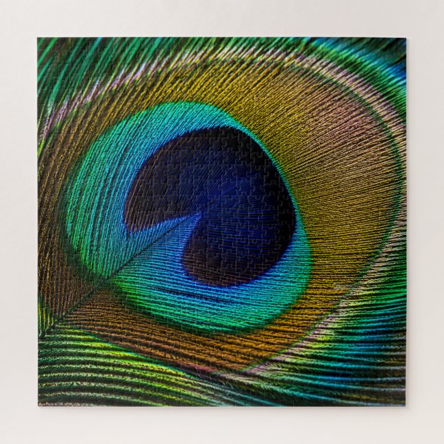 Peacock Feather Eye Jigsaw Puzzle (Vertical)
