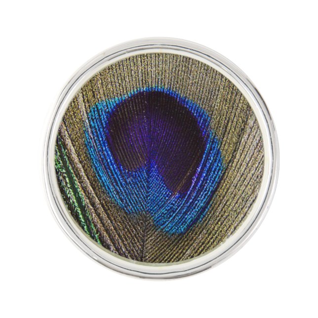 Peacock Feather Eye Tie Pin (Front)