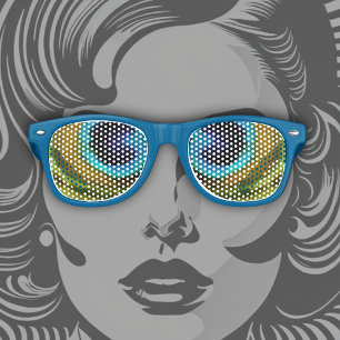 Peacock Feather Eyes Retro Sunglasses