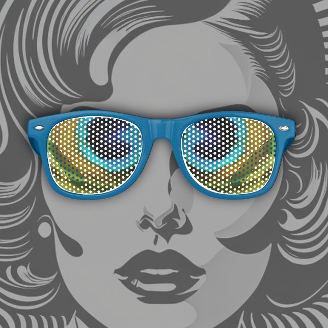 Peacock Feather Eyes Retro Sunglasses (Creator Uploaded)