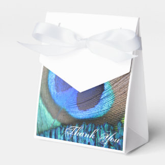 Peacock Feather Favor Bag Boxes