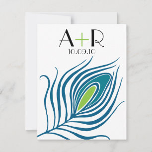 Peacock Feather Flat Notecard
