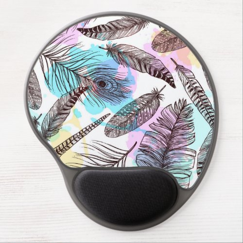 Peacock Feather Gel Mouse Pad