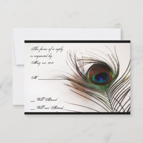 Peacock Feather Glamor Response Card