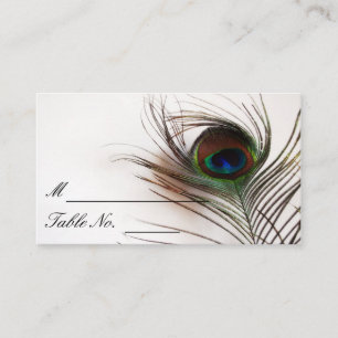 Peacock Feather Glamor Wedding Place Card