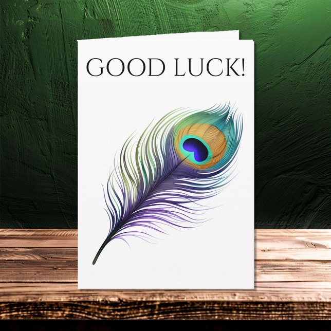 Peacock Feather Good Luck Card (Creator Uploaded)