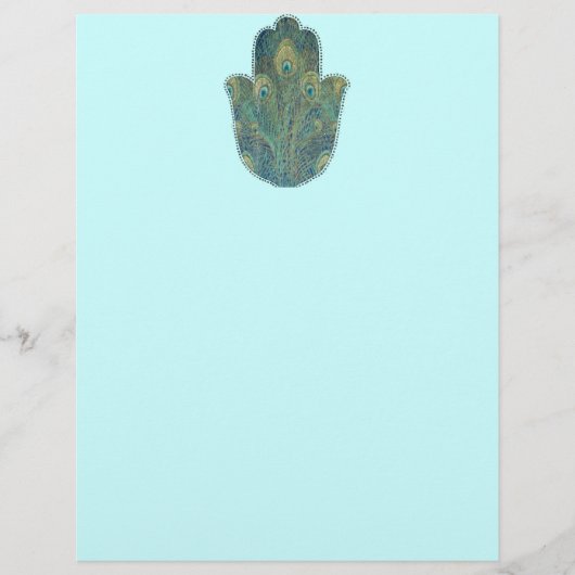 Peacock Feather Hamsa (Front)