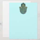 Peacock Feather Hamsa (Front/Back)