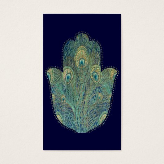 Peacock Feather Hamsa (Front)