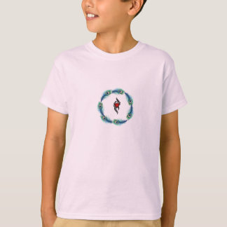 Peacock Feather Heart Minimalist Graphic T-Shirt |