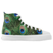 Peacock Feather High-Top Sneakers (Left Shoe Inside)