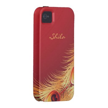 Peacock Feather Iphone 4 Case-mate Vibe Case by all_items at Zazzle