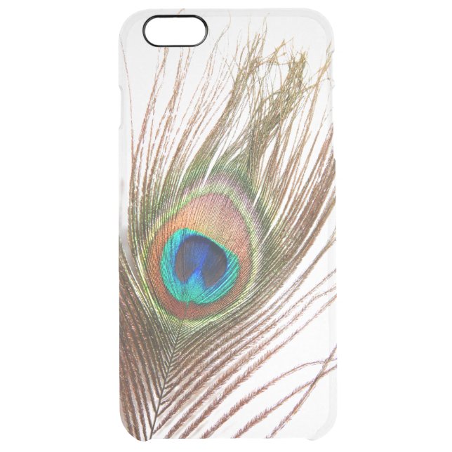 Peacock Feather iPhone 6 Plus Clear Case (Back)