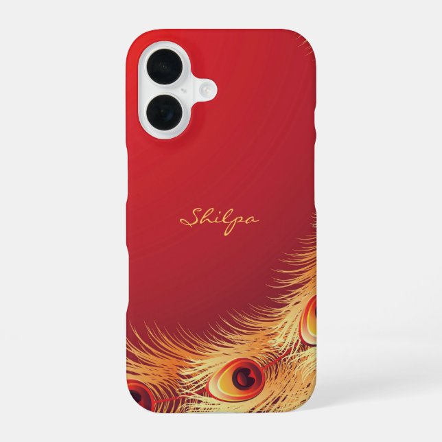 Peacock Feather Iphone Case (Back)