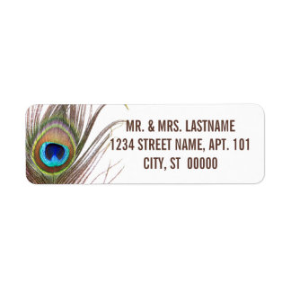 Peacock Feather Label