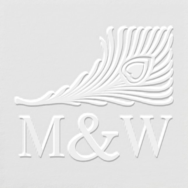Peacock Feather Large Ampersand Couple 2 Initial Embosser (Design)